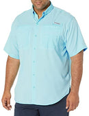 COLUMBIA MEN’S PFG TAMIAMI II SHORT SLEEVE SHIRT - MEDIUM - GULF STREAM - Brand New