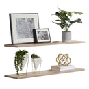 DELTA 2 PACK FLOATING SHELVES 36" X 10" X .5 OAK REFORESTED WOOD SHELVES THIN - Like New