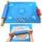 CHEFAST NON STICK ROLLING PIN AND BAKING PASTRY MAT SET - BLUE - Like New