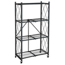 Origami R4 4-Tier Folding Shelf Garage Shelving Heavy Duty, R4-WR-BLA - BLACK - Like New