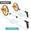 Scuddles Collapsible Measuring Wheel Up to 10,000 Feet - Black - Brand New