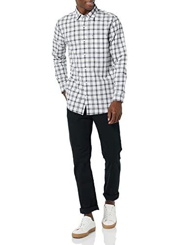 AMAZON ESSENTIALS MEN'S LONG-SLEEVE SLIM-FIT STRETCH SHIRT SIZE MEN L - Brand New