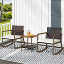Toolsempire Outdoor Rocking Chair Set 3 Pieces Patio Set Rocking Chair - Brand New