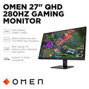 HP OMEN 27 inch QHD 280Hz Gaming Monitor QHD Display (2560 x 1440) AW3V0AA - Like New