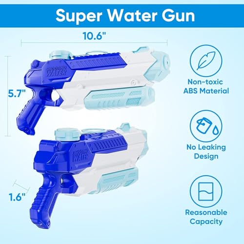 Water Gun, Water Guns for Adults & Kids, 4 PCS 300CC Long Range High Capacity Like New