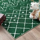 COLLACT Christmas Area Rug 8x10 Green Rug Moroccan Xmas Modern Christmas - Brand New