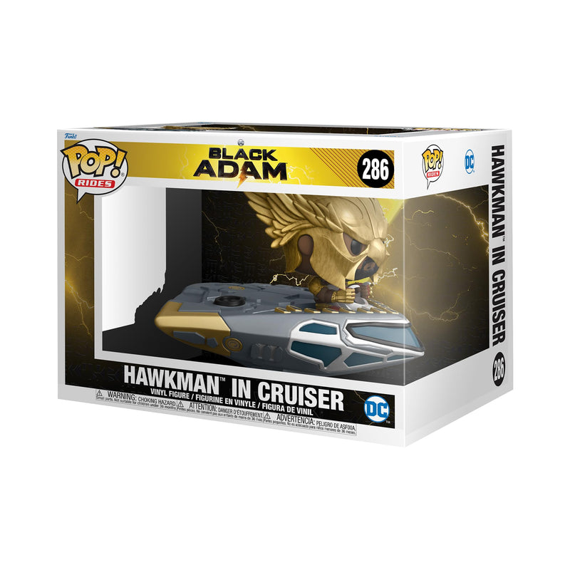 Funko-Pop! Rides Super Deluxe, Black Adam - Hawkcruser with Hawkman - Like New