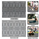 Plastic Straw Rug, Patio Rug Outdoor, RV Rug, Reversible Mats, 9x12 - Black - Brand New