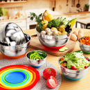 TINANA MIXING BOWLS WITH LIDS: STAINLESS STEEL MIXING BOWLS SET - MULTICOLOR - Brand New