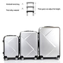 TIKTUN 3 PIECE LUGGAGE SET - SILVER - Like New