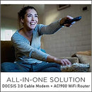 Motorola MG7550 Modem Wi-Fi Router Combo with Power Boost Wi-Fi Speed Renewed - Like New