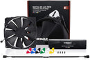 Noctua NF-A20 PWM chromax.Black.swap, Premium Quiet Fan 4-Pin 200x30mm - BLACK - Like New