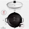 CUISINEL Pre-Seasoned Cast Iron Dual Handle Skillet Lid 12" CBR-12-G - Black - Like New