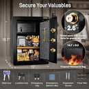 BGX-M/D-55L - 2.1 CUFT HEAVY DUTY STEEL SAFE BOX DIGITAL KEYPAD KEY LOCK - BLACK - Like New
