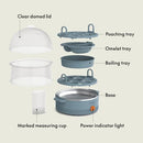 BELLA ELECTRIC EGG COOKER 14 EGGS CAPACITY DOUBLE STACK 360 WATT - SURF - Like New