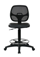 WORKSMART - DC SERIES VINYL DRAFTING CHAIR - BLACK - Like New