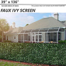 BOUYA 39" x 136" Fence Screen Faux Ivy Privacy with Mesh Back B07JGCKH8K - Green - Brand New