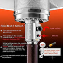 Outdoor Propane Patio Heater 48000 BTU Free Standing W/ Cover - Beige - Brand New