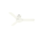 HUNTER FAN COMPANY PRESTO INDOOR LOW PROFILE CEILING FAN 44" 52402 - MATTE WHITE - Like New