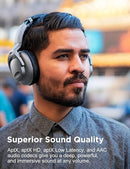 Tapela E9 MAX Bluetooth Headphones Active Noise Cancelling - Silver/Gray - Like New