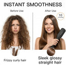 MEGAWISE PRO CERAMIC IONIC HAIR STRAIGHTENER BRUSH HOME SALON 1025 - BLACK - Like New