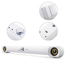 Saxhorn Computer Speakers Sound Bar for Desktop/Laptop USB Powered - White - Like New