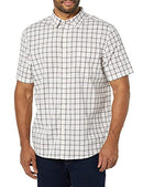 AMAZON ESSENTIALS SHIRT MEN - BIG & TALL - PINK WHITE BUFFALO PLAID - XL - Brand New