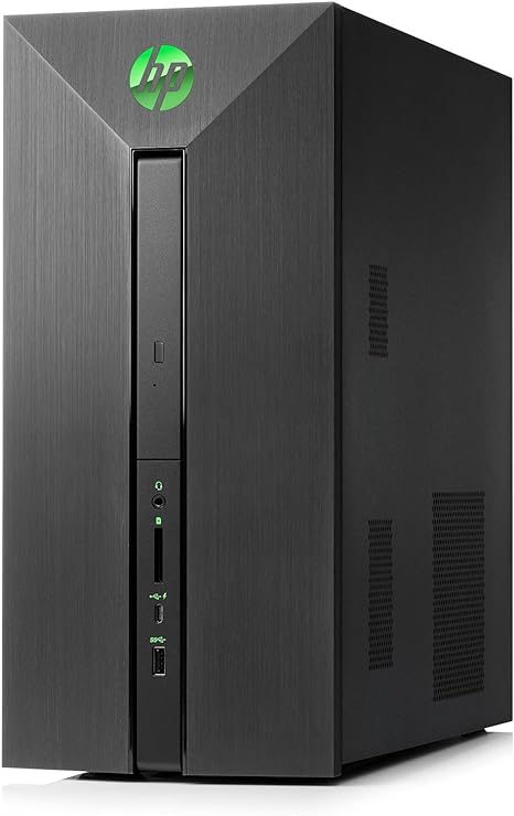 HP Pavilion Power 580-130 Desktop RYZEN 5 1400 8 1TB HDD RX 580 - BLACK/GREEN - Like New