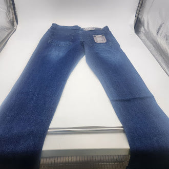 BLU ROCK MEN'S 4-WAY STRETCH SLIM FIT STRAIGHT JEANS DARK WASH - 30X31 - INDIGO - Brand New