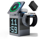 VIVILUMENS 3-IN-1 WIRELESS CHARGING WITH SIMULTANEOUS FAST CHARGE - GRAY - Like New
