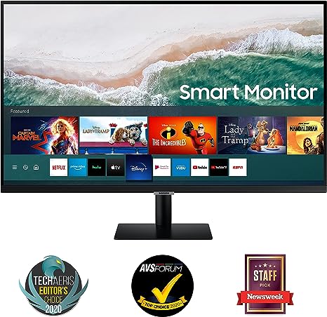 SAMSUNG 32" M7 Smart Monitor And Streaming TV 4K UHD LS32AM702UNXZA - Black New