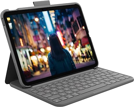 Logitech Combo Detachable Keyboard Case iPad 10th gen 920-011433 - Oxford Gray Like New