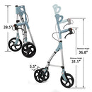 DAILYLIFE 3 Wheel Rollator Walker with Brake Lightweight Folding B0C2PG24KB - Like New