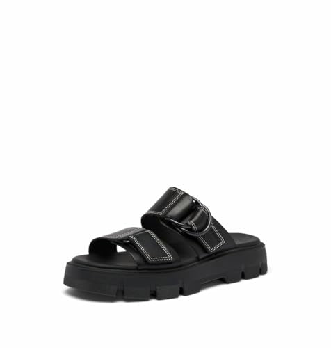 NL5223 SOREL WOMEN'S REIN SLIDE SANDALS SIZE WANUKW6JP W39 BLACK/BLACK SIZE 8 - Like New