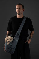 NOAH & PAW DOG SLING CARRIER FOR SMALL DOGS AND CATS, MACHINE WASHABLE - GRAY - Like New