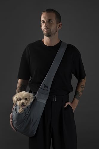 NOAH & PAW DOG SLING CARRIER FOR SMALL DOGS AND CATS, MACHINE WASHABLE - GRAY - Like New
