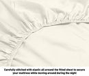 Milano Collection 1000 Thread Count 4 PC Sheet Set (Full, Ivory) - IVORY - Like New