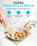 Gotham Steel Non stick Frying Pan Skillet, 12” Ceramic Nonstick Skillet Blue - Like New