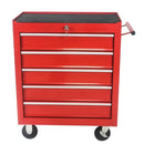 LAFENGYAN 5-DRAWER ROLLING TOOL CART WITH LOCKING BRAKES RED + STEEL CD-2205 - Like New