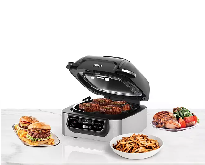 Ninja Foodi 5-in-1 Indoor Grill 4-Quart Air Fryer Roast IG301A - BLACK/SILVER Like New