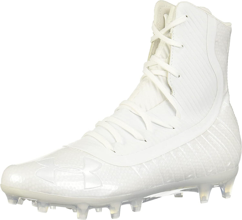 3021478 Under Armour Men's Highlight Mc Football Shoe White/White 9 Like New