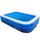 FUNAVO Inflatable Pool 100" X71" X22" Family Full-Sized Swimming Pool - BLUE - Brand New