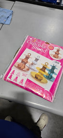 GENERIC 3 TIER CUPCAKE STAND, STORE FLAT - GOLD - Like New