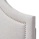 Baxton Studio Jardan Fabric Upholstered Headboard, Full, Greyish Beige - Brand New