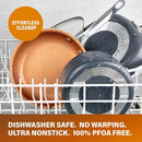 Gotham Steel 8 Piece Kitchen Set Copper Coating Skillets Fry Pans - Copper - Like New
