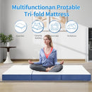 CYMULA Folding Mattress Single, 4 Inch Foldable Trifold Mattress,Portable Foam - Like New