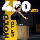 Fitvids 3-in-1 Wooden Plyo Box Jump Box for Home Gym and Outdoor Workouts - Brand New