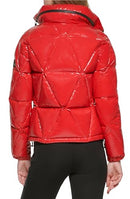 LWOMD634 Karl Lagerfeld Paris Women's Glossy Rain Wear Short Puffer - M - Brand New