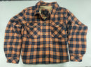 EURO JOY MEN'S FLANNEL SHERPA-LINED SHIRT JACKET - SIZE: MEN 2XL - GOLD/BLACK - Brand New