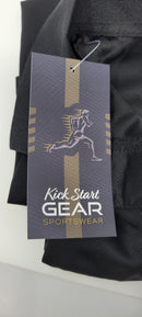 KICK START GEAR SPORTSWEAR MESH PERFORMANCE POLO SHIRT SIZE: MEN M - BLACK - Brand New